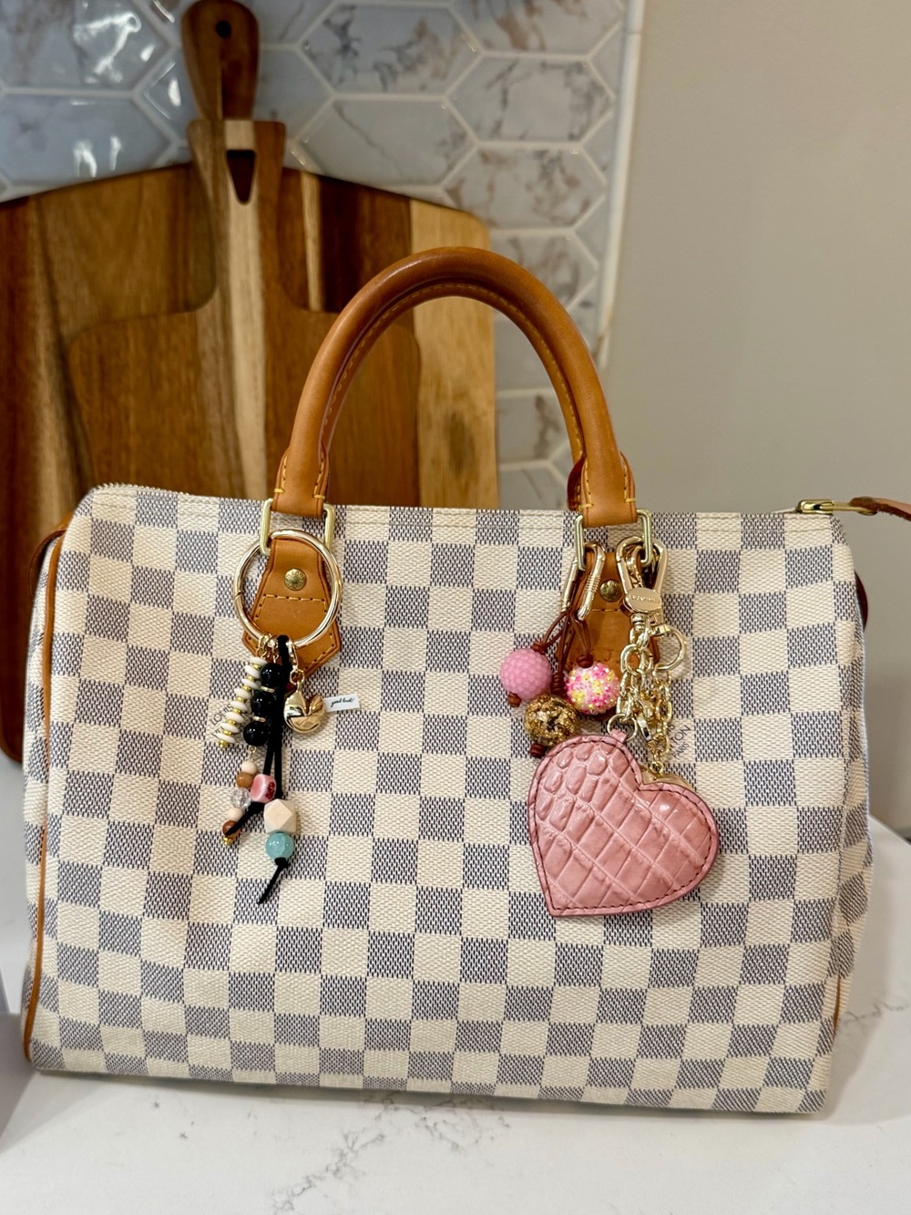 Authentic Louis Vuitton Azure Speedy 30